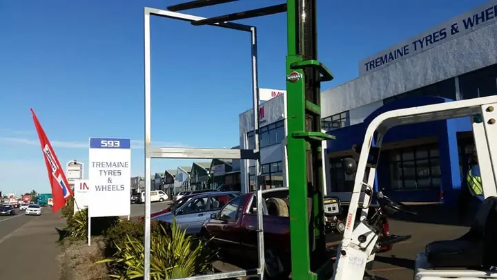 Forklift attachment for a local business